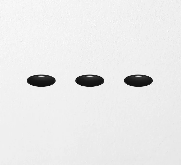 Spot encastrable, Kono Mini, noir, LED, 2700K, 290 lm, Ø3,5cm, H7,5cm - ONOK