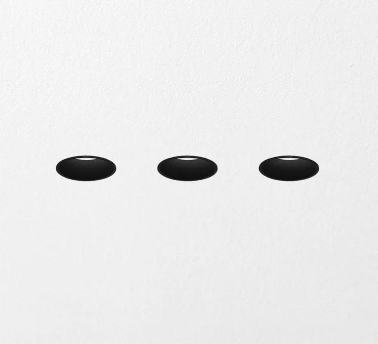 Spot encastrable, Kono Mini, noir, LED, dim, 2700K, 290 lm, Ø3,5cm, H7,5cm - ONOK