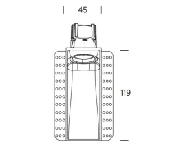 Spot encastrable, Kono Mini, noir, LED, 2700K, 300 lm, L4,5cm, H11,9cm - ONOK