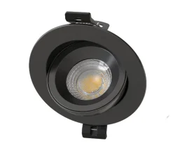 Spot encastrable, Leonis, noir, IP65, LED, dim, 2700-3000-4000K, 850-940 lm, Ø9,56cm, H3,3cm - Solum
