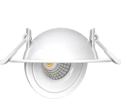Spot encastrable, Léo orientable, blanc, IP65, LED, dim, 2700, 3000 ou 4000K, 650-690 lm, Ø10cm, H3,6cm - Solum