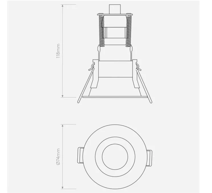 Spot encastrable, Minima Mini, blanc mat, Ø7,4cm, H11,8cm - Astro