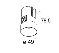 Spot encastrable, Minude Recessed Trimless 49 1x, champagne brossé, IP54, LED, dim, 27000K, 600 lm, Ø4,9cm, H7,85cm - Modular
