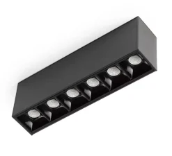 Spot encastrable, Neso Point 6, noir mat, LED, dim, Dali, 3000K, 580 lm, L16,4cm, H5,6cm - Faro