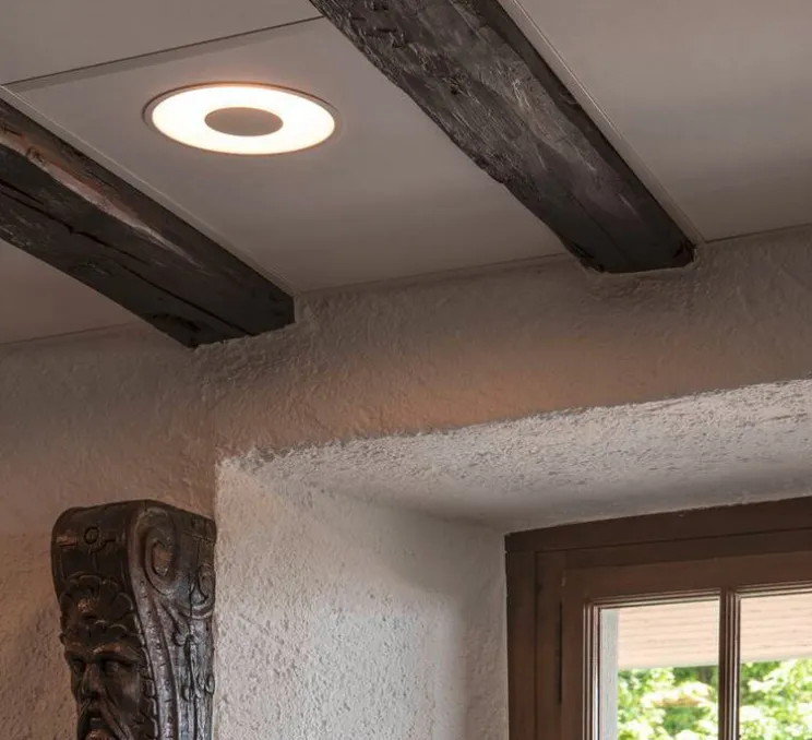 Spot encastrable, Occuldas 23, blanc, LED, dim, 3000K, 1500 lm, Ø22,6cm, H7,8cm - SLV