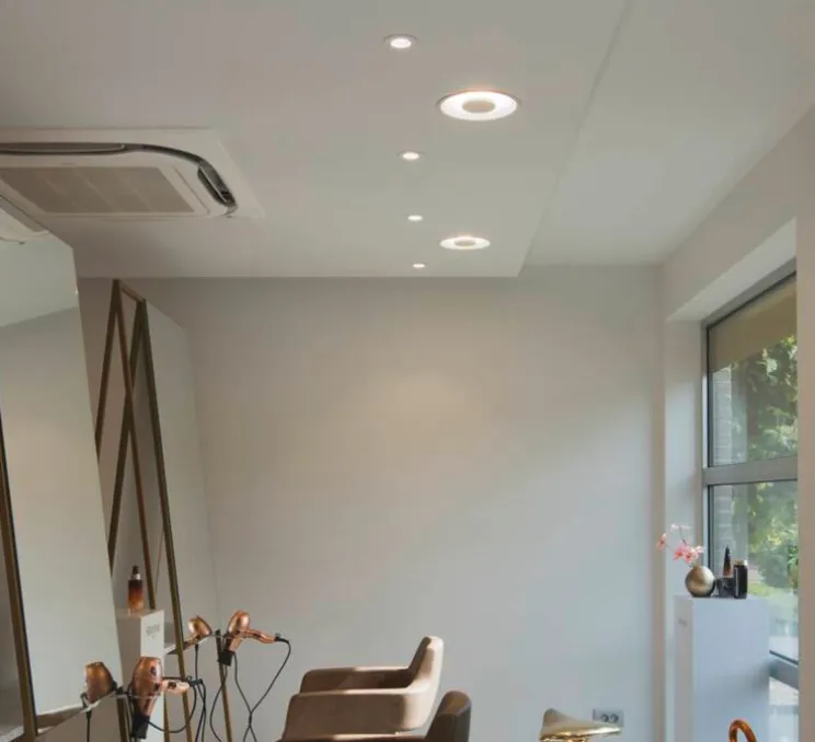 Spot encastrable, Occuldas 23, blanc, LED, dim, 3000K, 1500 lm, Ø22,6cm, H7,8cm - SLV