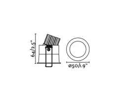 Spot encastrable orientable, Fox, blanc, LED, 2700k, 5w, Ø5cm, H6cm - FARO