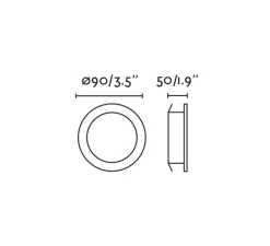 Spot encastrable, orientable, Koi, blanc, LED, 3000K, 454 lm, Ø9cm, H5cm - Faro