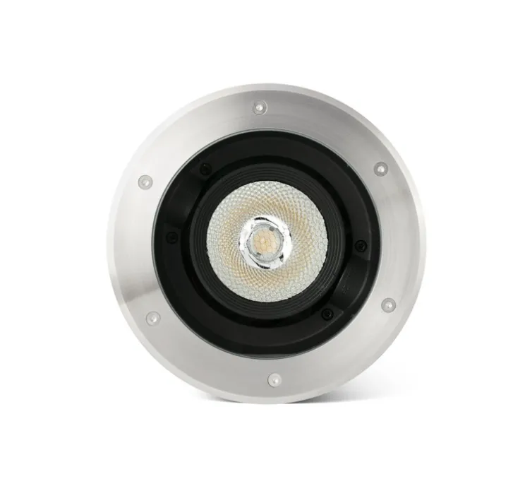 Spot encastrable, orientable, Geiser 260, gris, IP67, LED, 3000K, 1800 lm, Ø26cm, H26,5cm - Faro
