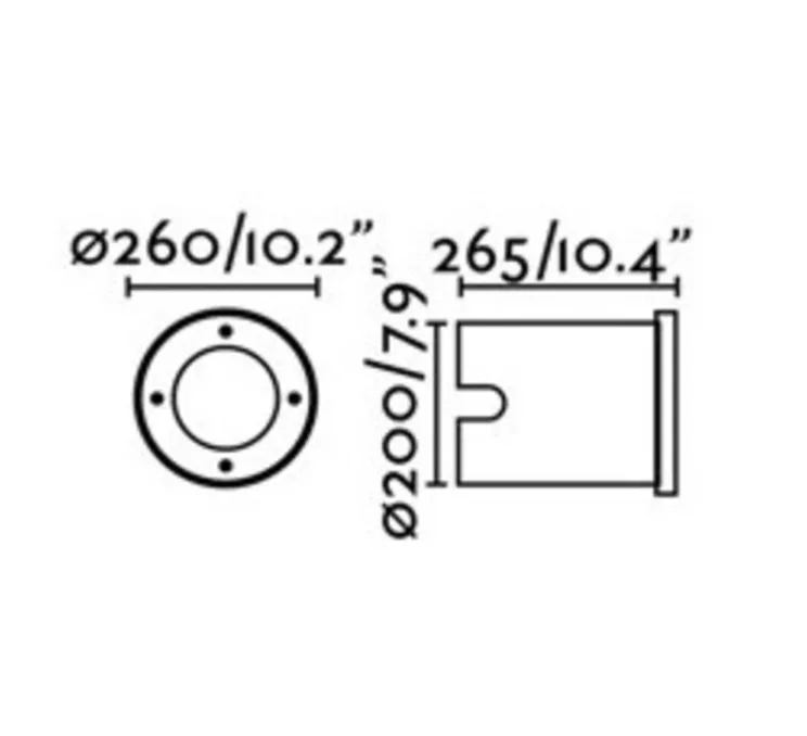 Spot encastrable, orientable, Geiser 260, gris, IP67, LED, 3000K, 1800 lm, Ø26cm, H26,5cm - Faro