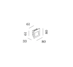 Spot encastrable, Oris outdoor 0.8, bronze, IP65, LED, dim, 3000K, 75 lm, L8cm, H8cm - Wever&Ducré