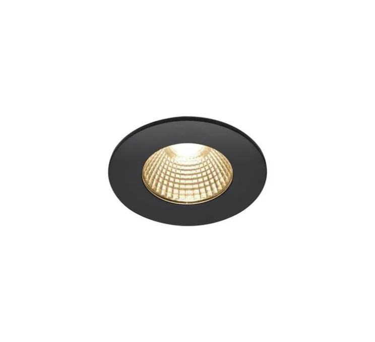 Spot encastrable, Patta-I, noir, IP65, LED, dim, 1800-3000K, 440 lm, Ø8cm, H4cm - SLV