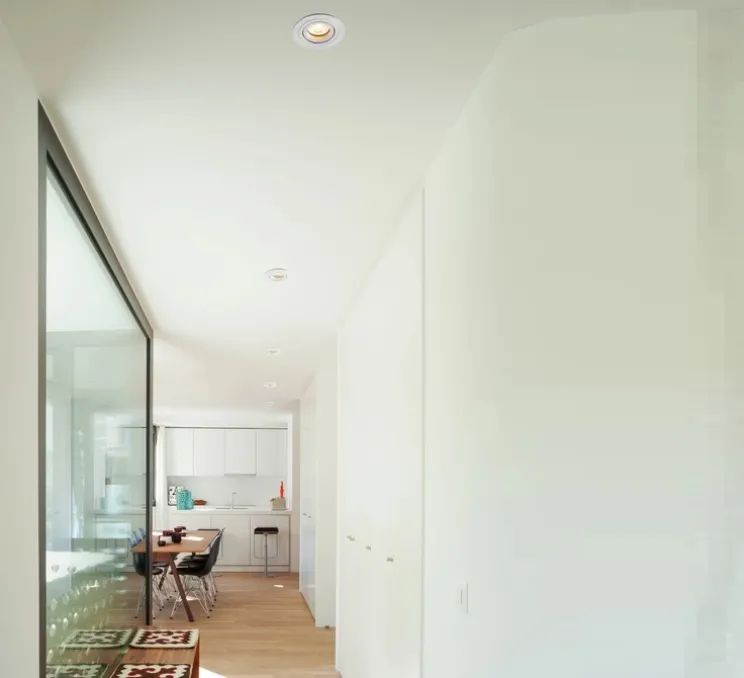 Spot encastrable, RADON-R encastrable, blanc mat, Ø9,2cm, H2,7cm - Faro