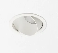 Spot encastrable, Ringo Tilt 2, Blanc satiné, LED, dim, 3000K, 1800 lm, Ø14,5cm, H12,1cm - ONOK