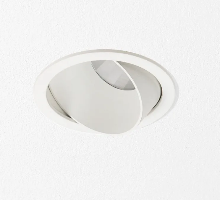 Spot encastrable, Ringo Tilt 2, Blanc satiné, LED, dim, 3000K, 1800 lm, Ø14,5cm, H12,1cm - ONOK
