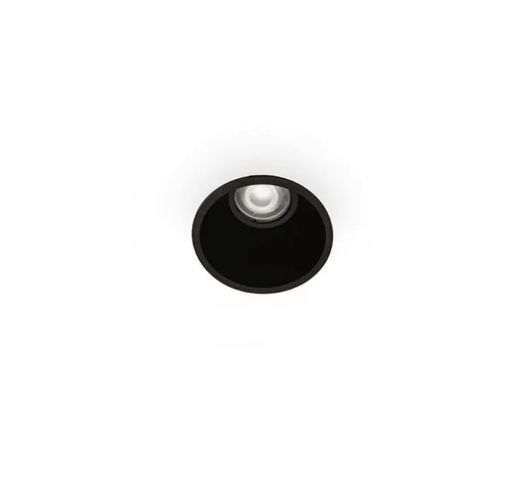 Spot encastrable, salle de bain, Fresh IP65, noir, Ø9cm, H13,3cm (hauteur plafond recommandée 14,5cm)- Faro