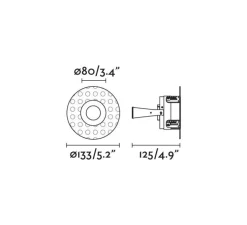 Spot encastrable, sans collerette, Fresh IP65, noir, Ø13,3cm, H12,5cm (hauteur plafond recommandée 14,5cm) - Faro