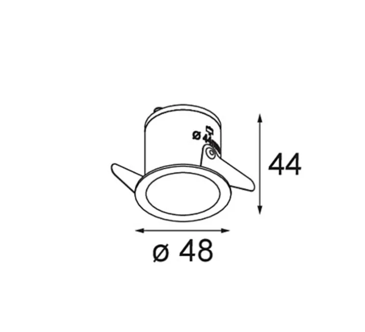 Spot encastrable, Smart Lotis Recessed 48 1x, champagne, LED, 2700K, 111 lm, Ø4,8cm, H4,4cm - Modular