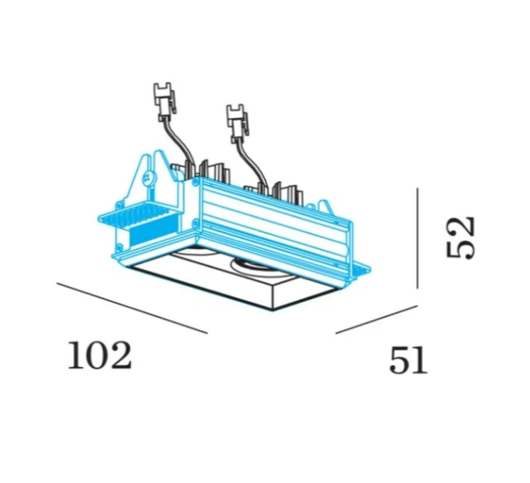 Spot encastrable, Strange petit 2.0, blanc, LED, dim, 3000K, 1140 lm, L10,2cm, H5,2cm - Wever&Ducré