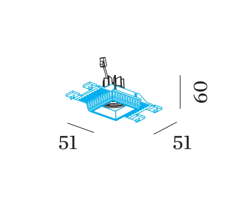 Spot encastrable, Strange Petit 1.0 LED, noir, LED, 3000K, 570lm, L5,1cm, H6cm - Wever&Ducré