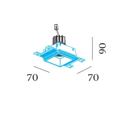 Spot encastrable, Strange 1.0 LED, noir, LED, 3000K, 550/740lm, L7cm, H9cm - Wever&Ducré