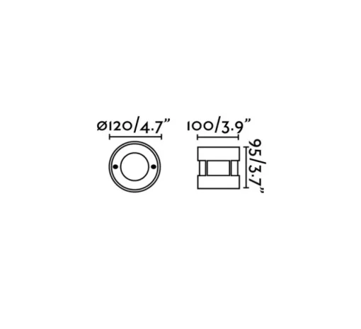 Spot encastrable, Suria 120, inox, IP67, 175lm, 3000K, Ø12cm, H9,5cm - Faro