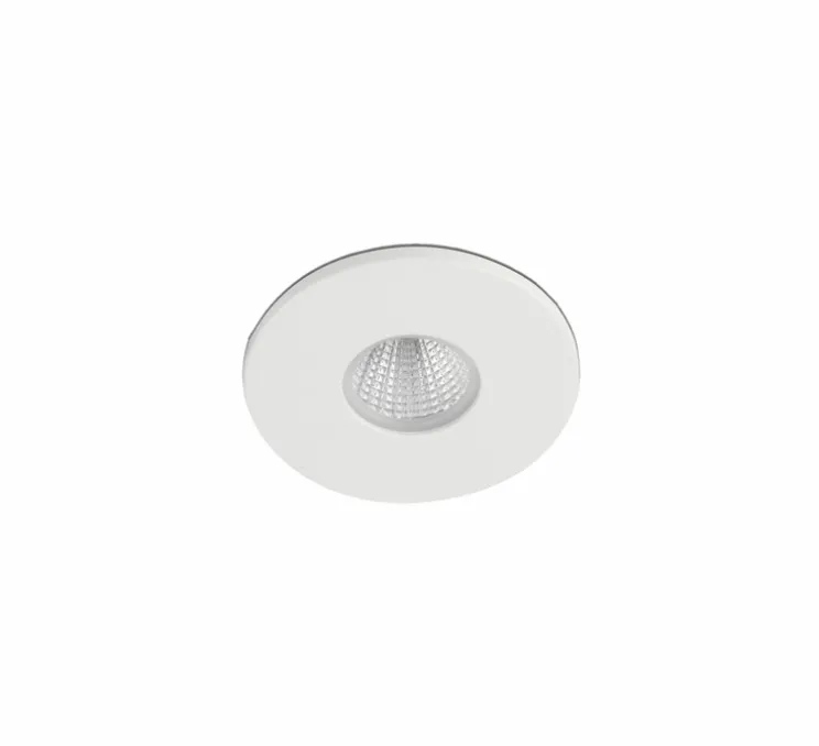 Spot encastrable, Tast Round, blanc, IP65, LED, 2700K, 350 lm, Ø5,5cm, H2,8cm - Faro