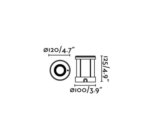 Spot encastrable, Tecno 6, inox, Ø12cm, H12,5cm - Faro
