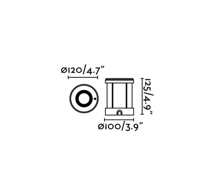 Spot encastrable, Tecno 6, inox, Ø12cm, H12,5cm - Faro