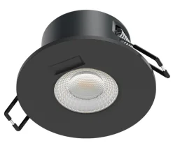 Spot encastrable, Teles Bluetooth, noir, IP65, LED, dim, 2200 à 6500K, 300-450 lm, Ø8,8cm, H5,5cm - Solum