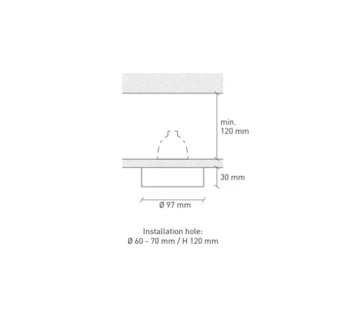 Spot encastrable, Teo, Pêche, Ø9,7cm, H3cm - Plato Design