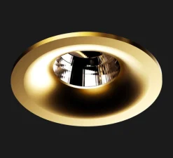 Spot encastrable, Titan Fix Round Cone, 40°, Bobbytrap springs, or mat, dim, LED, 2700K, 1100lm, Ø8,5cm, H6,8cm - Doxis