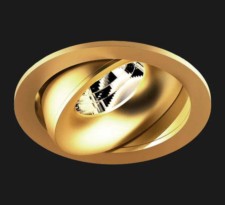 Spot encastrable, Titan Mix Round Org 930 40° Gold + Non Dim Driver +Trapezium springs, or, LED, 3000K, 1156 lm, Ø9,2cm, H6,8cm - Doxis