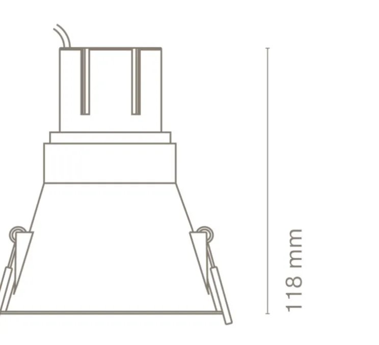 Spot encastrable, Tolva L, blanc, LED, dim, 3000K, 780 lm, Ø10,5cm, H11,8cm - Nexia