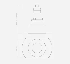 Spot encastrable, Trimless Round Fixed, blanc, LED, dim, Ø7,5cm, H7,8cm - Astro Lighting