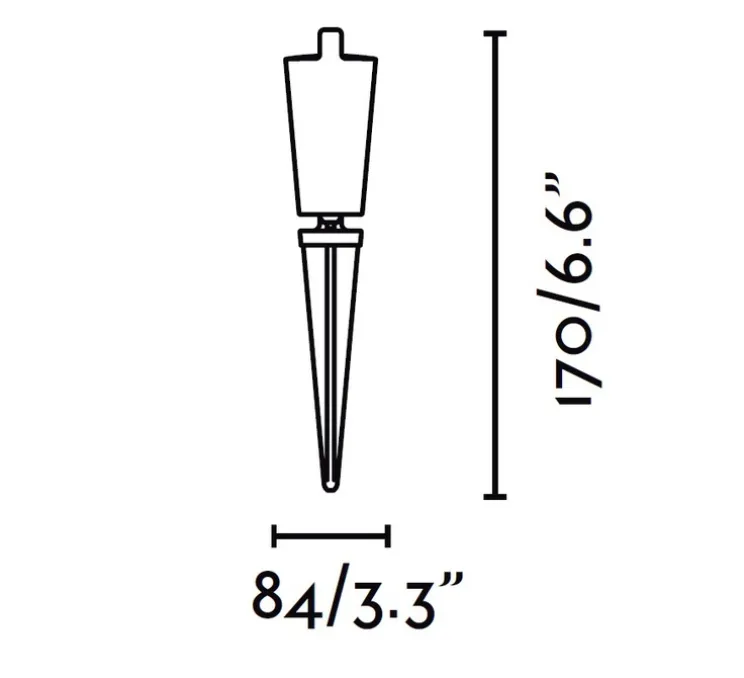 Spot extérieur à piquer, Toni, noir, L8,4cm, H17cm, IP65 - Faro