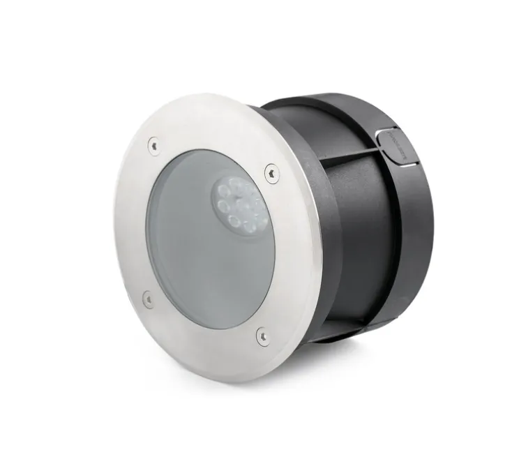 Spot extérieur de sol encastrable, Salt, asymétrique, LED, 3000K, Ø18cm, IP67, 45° - FARO