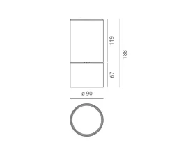 Spot, Hoy Spot SMD, 24°, non variable, blanc, LED, 2700K, 1771lm, Ø9cm, H18,8cm - Artemide