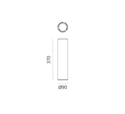 Spot, Ilio Ceiling 36, noir brillant, Ø9cm, H37cm - Artemide