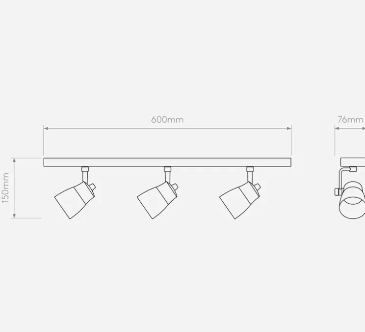 Spot, Juno Triple Bar, bronze, L60cm, H15cm - Astro