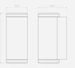 Spot, Jura Twin, laiton, IP44, L7,6cm, H17,8cm - Astro