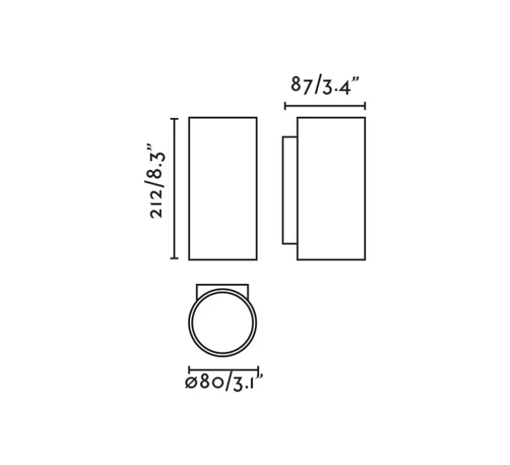 Spot, Kov 2L, 23°, noir, IP65, LED, 3000K, 1386 lm, L8cm, H21,2cm - Faro