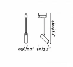 Spot, LINK, bronze, L9cm, H46cm - Faro