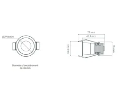 Spot, Lyra, noir, IP65, LED, dim, 2700-4000K, 350-400 lm, Ø3,98cm, H7,2cm - Solum