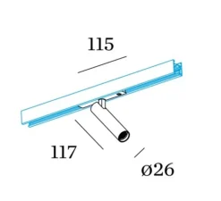 Spot, Match on Strex 1.0, noir mat, champagne, LED, 2700K, 530 lm, L11,5cm, H11,7cm - Wever&Ducré