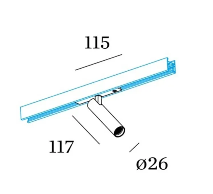Spot, Match on Strex 1.0, noir mat, champagne, LED, 2700K, 530 lm, L11,5cm, H11,7cm - Wever&Ducré