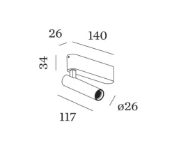Spot, Match Surface 1.0, blanc, LED, dim, 2700K, 550 lm, L14cm, H11,7cm - Wever&Ducré