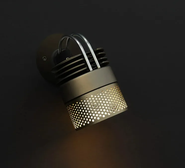 Spot, MOD recessed perforé, bronze, LED, dim, 2700K, 900 lm, Ø10cm, H16cm - Sammode