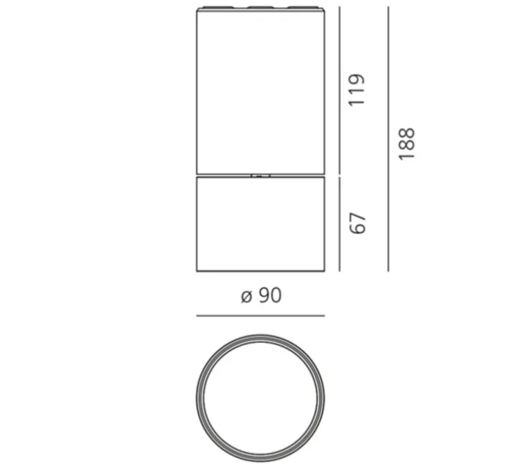 Spot, orientable, Hoy Spot, blanc, Ø8,4cm, H18,7cm, LED, 2700K, 2053lm, 20W, 13° - Artemide
