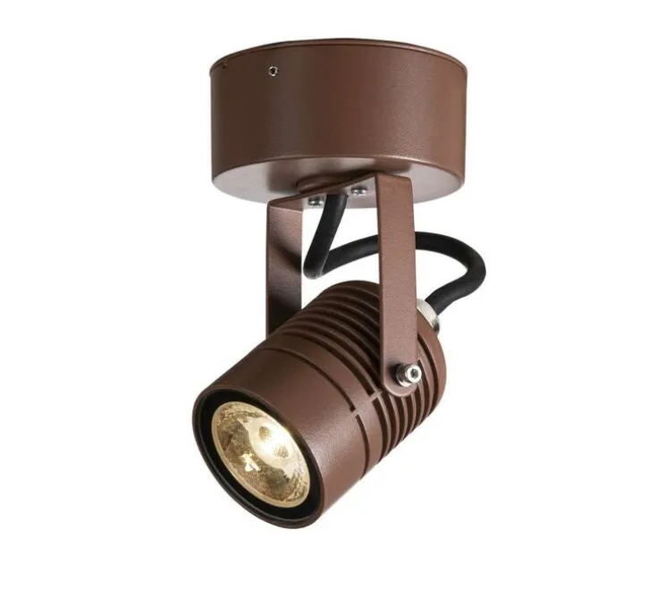 Spot ou applique en saillie, Led spot, rouille, IP65, LED, 3000K, 400 lm, L8cm, H11cm - SLV